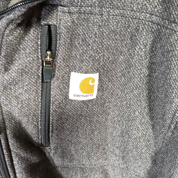 Carhartt Dalton Full‑Zip Fleece Jacket 103832‑036 Shadow Heather Men’s Size XXL - Picture 10 of 16